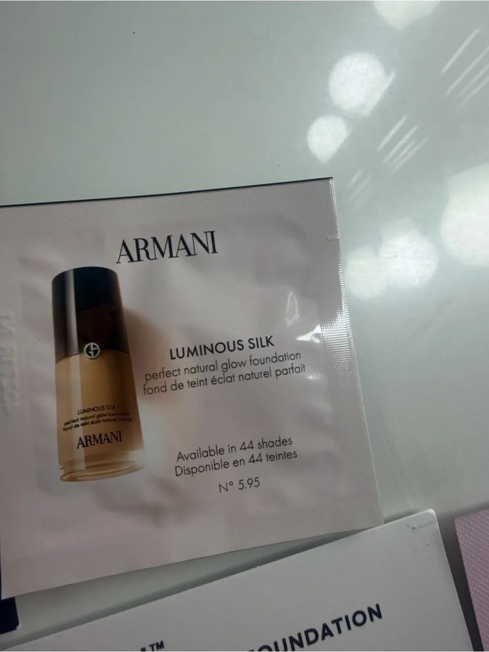 Giorgio Armani Foundation Shade Samples in Beige and Brown Tones